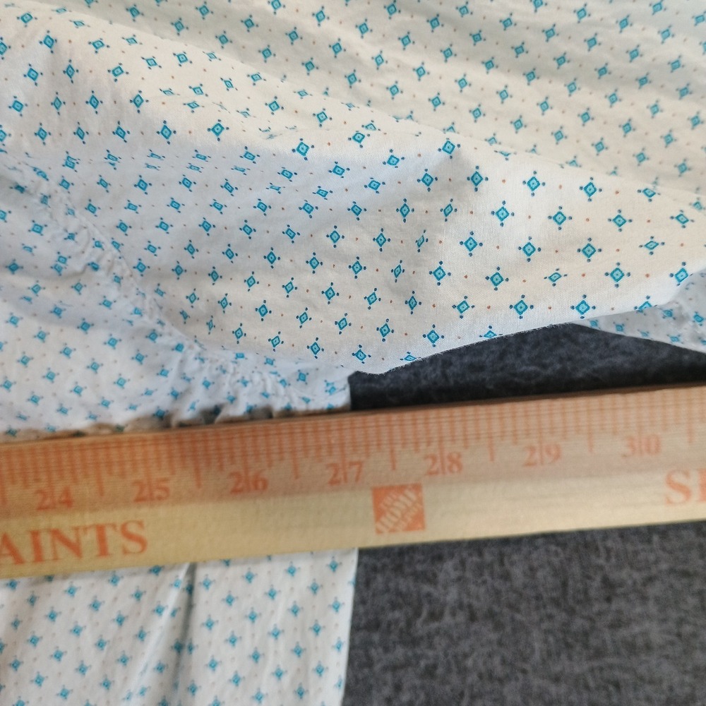 Ariat Kaine Classic Fit Shirt Mens XXL 2XL Geometric White Long Sleeve Button Up - Picture 10 of 12